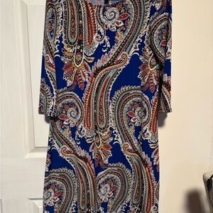 Roz & Ali Paisley Dress sz M